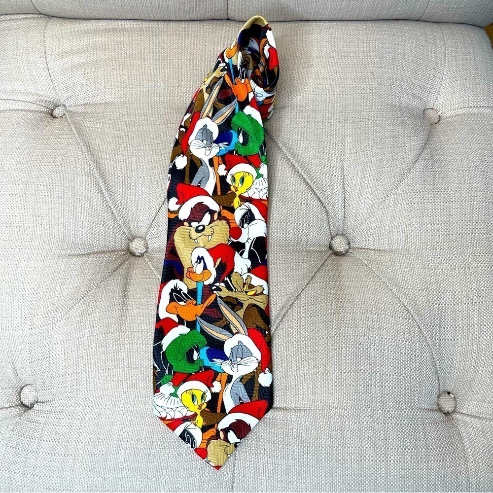 LOONEY TUNES Warner Bros TIE Tweety Tasmanian Devil friends Necktie Polyester